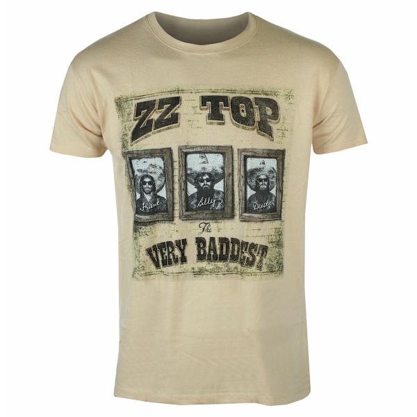 ZZ Top Unisex Vuxen Very Baddest Bomull T-Shirt S Sand Sand S