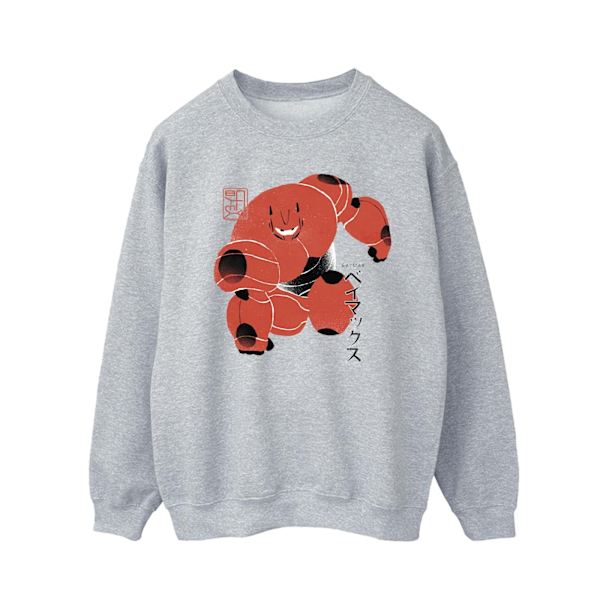 Disney Herr Big Hero 6 Baymax Suite Pose Sweatshirt 5XL Sports Sports Grey 5XL