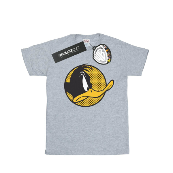 Looney Tunes Dam/Damer Daffy Duck Prickig Profil Bomull Pojkvän T-shirt Sports Grey M