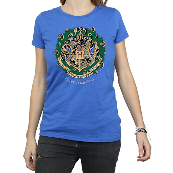 Harry Potter Dam/Dam Julkrans Bomull T-shirt S Ro Royal Blue S