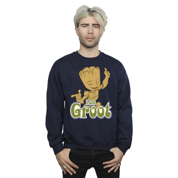 Guardians Of The Galaxy Herr Groot Dancing Sweatshirt XXL Marinblå Navy Blue XXL