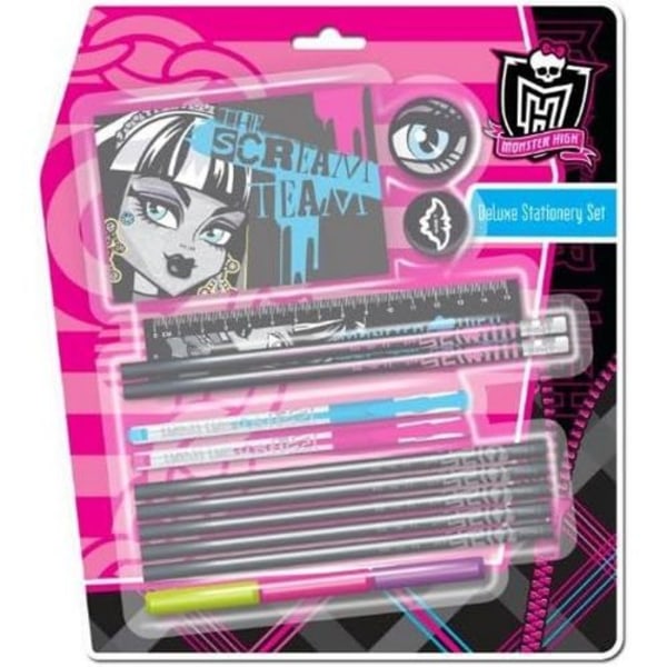 Monster High Deluxe Stationery Set (18-pack) En Storlek Rosa/Svart Pink/Black One Size