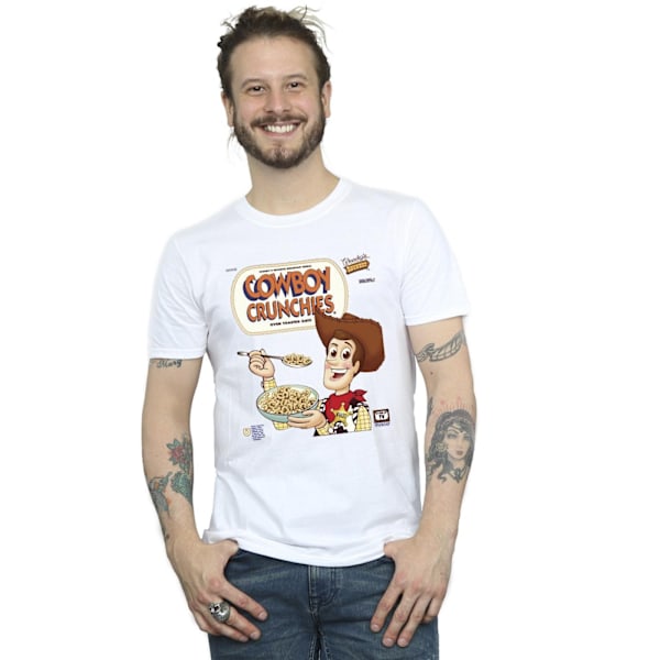 Disney Mens Toy Story Woody Cowboy Crunchies T-Shirt M Vit White M