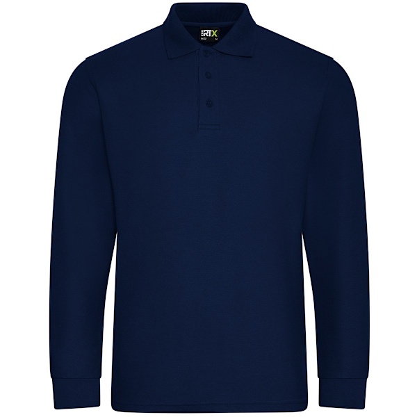 PRORTX Herr Långärmad Polotröja 4XL Marinblå Navy 4XL