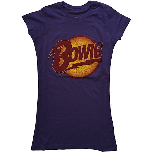David Bowie Dam/Kvinnor Diamond Dogs Vintage Logo T-Shirt S P Purple S