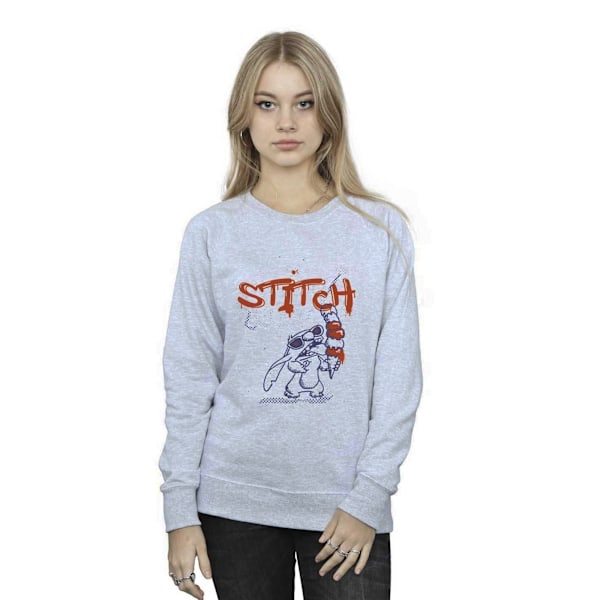 Disney Dam/Kvinnor Lilo & Stitch Glassar Sweatshirt XXL Sp Sports Grey XXL