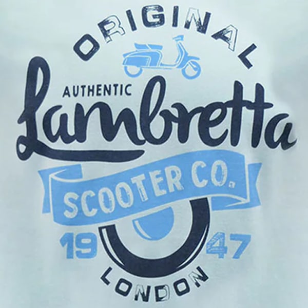 Lambretta Herr Scooter Stor & Hög T-shirt XXL L Cool Blue Cool Blue XXL L