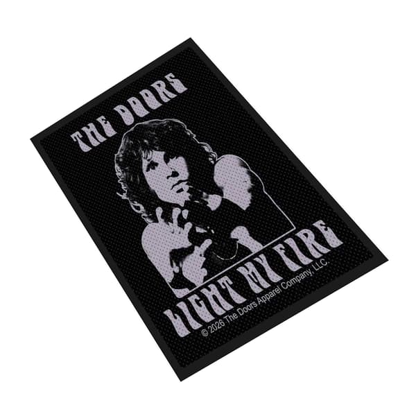 The Doors Light My Fire Vävd Patch One Size Svart Black One Size