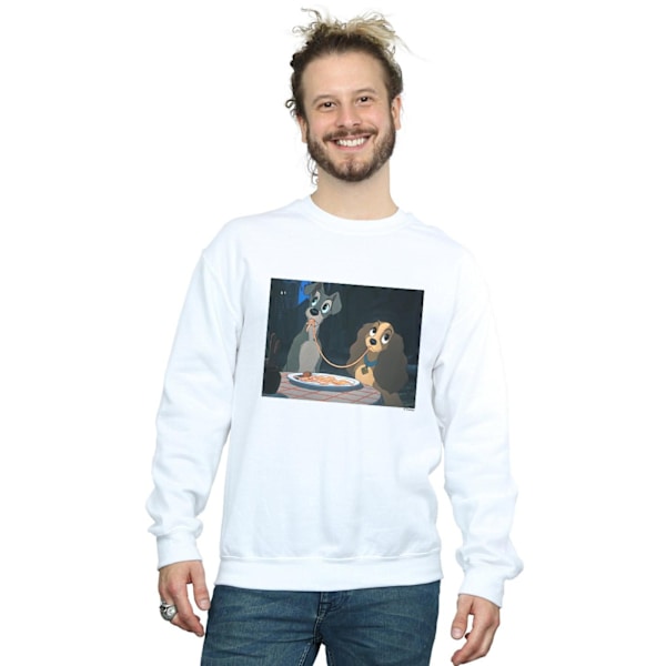 Disney Herr Lady And The Tramp Spaghetti Slurp Sweatshirt 4XL W White 4XL