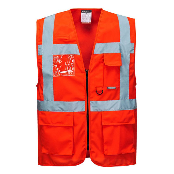 Portwest Herr Berlin Hi-Vis Väst S Röd Red S