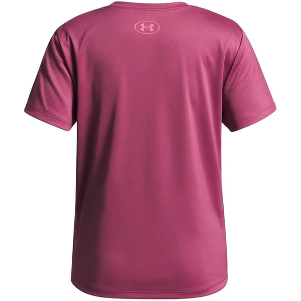 Under Armour Barn/Kids Tech Varsity Performance T-shirt 9- Fuchsia 9-10 Years