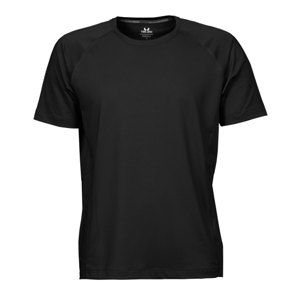 Tee Jays Mens Cool Dry Kortärmad T-Shirt 2XL Svart Black 2XL
