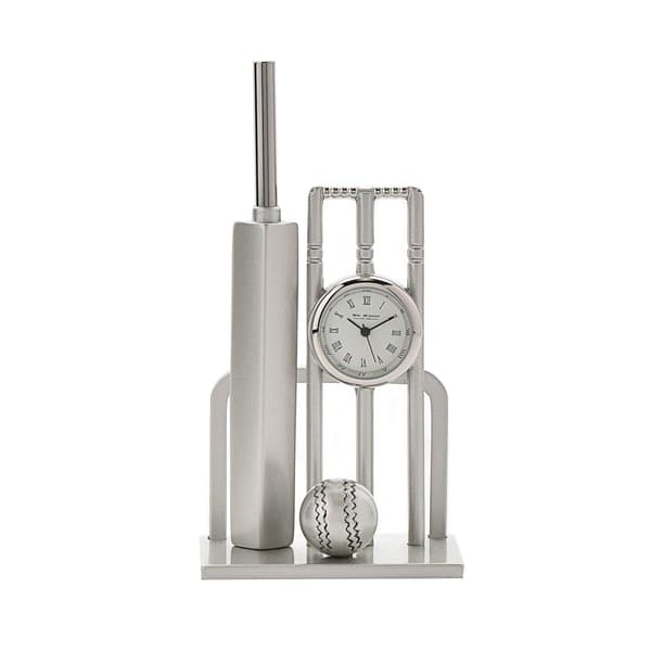 Wm.Widdop Miniatyrklocka Cricket Bat, Boll & Wickets One Size Silver One Size