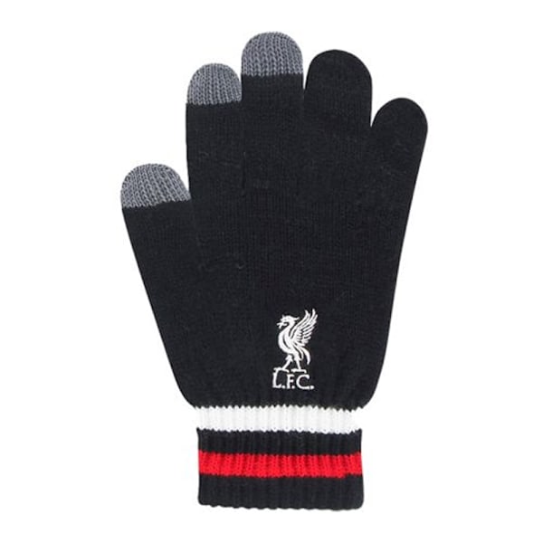 Liverpool FC Unisex Vuxen Märkesstickade 47 Handskar One Size Bl Black/White/Red One Size