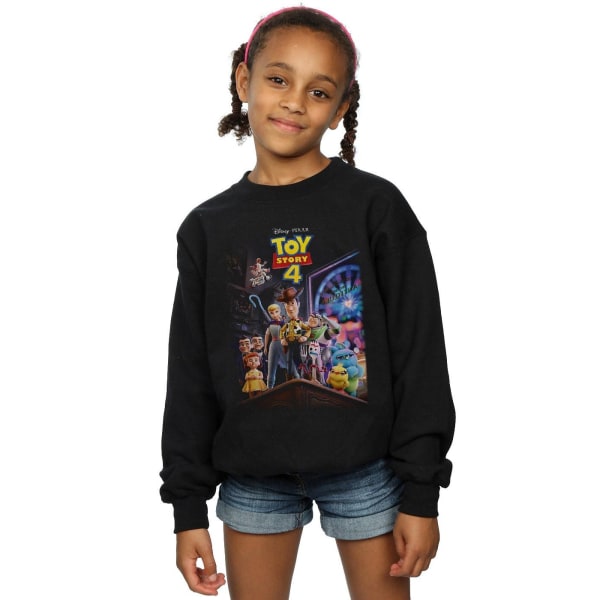Disney Girls Toy Story 4 Crew Poster Sweatshirt 9-11 år Svart Black 9-11 Years