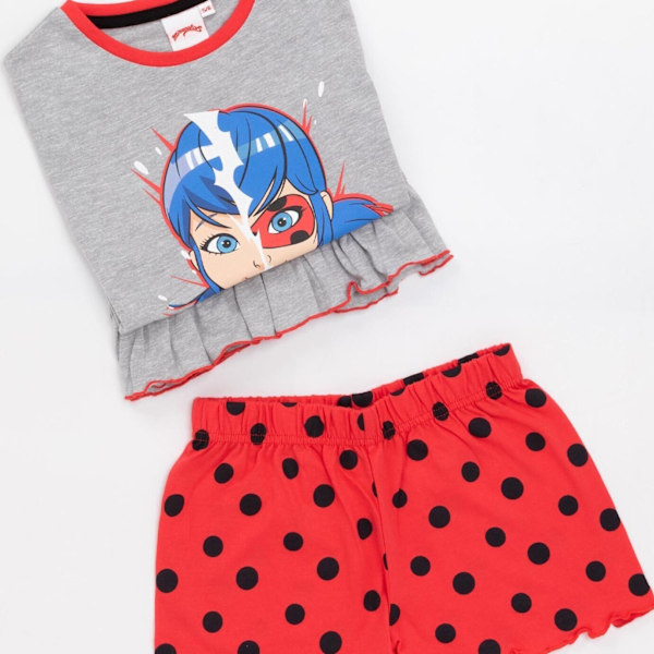 Miraculous Girls I Am My Own Hero! Kort Pyjamas Set (3-pack) Grey/Red/Black 3-4 Years