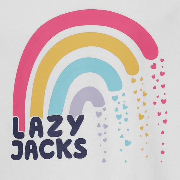 Lazy Jacks Regnbåge Tröja för Flickor 11-13 År Vit White 11-13 Years