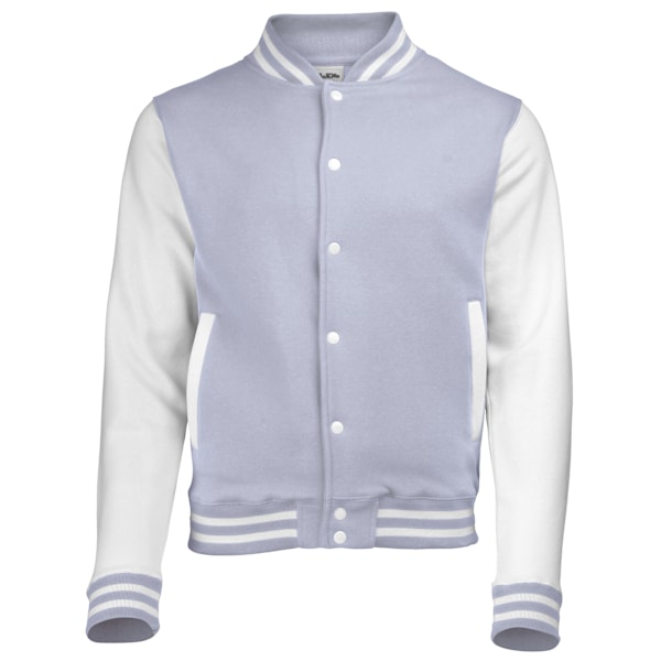 Awdis Unisex Varsity Jacka L Heather Grey / White Heather Grey / White L