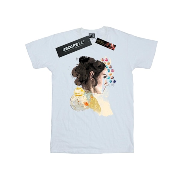 Star Wars: The Rise of Skywalker T-shirt i bomull med collage av Rey för flickor White 7-8 Years
