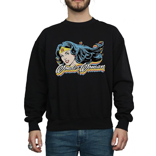 DC Comics Herr Wonder Woman Smile Sweatshirt 3XL Svart Black 3XL
