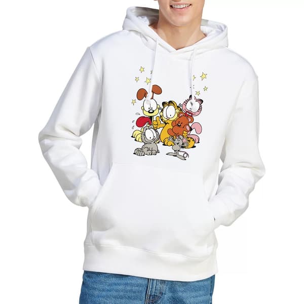 Garfield Herr Vänner Är Bäst Hoodie S Vit White S