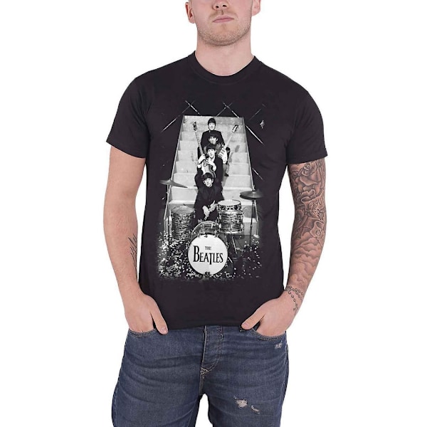 The Beatles Unisex Adult Stage Stairs T-Shirt S Svart Black S