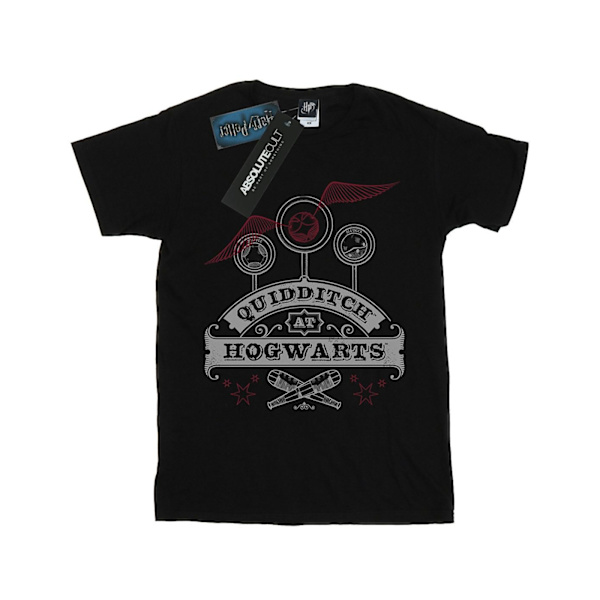 Harry Potter Dam/Kvinnor Quidditch På Hogwarts Bomull Pojkvän Black XL