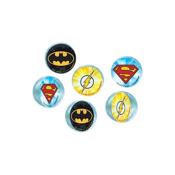 Justice League logofestartiklar (6-pack) En storlek Flerfärgad Multicoloured One Size