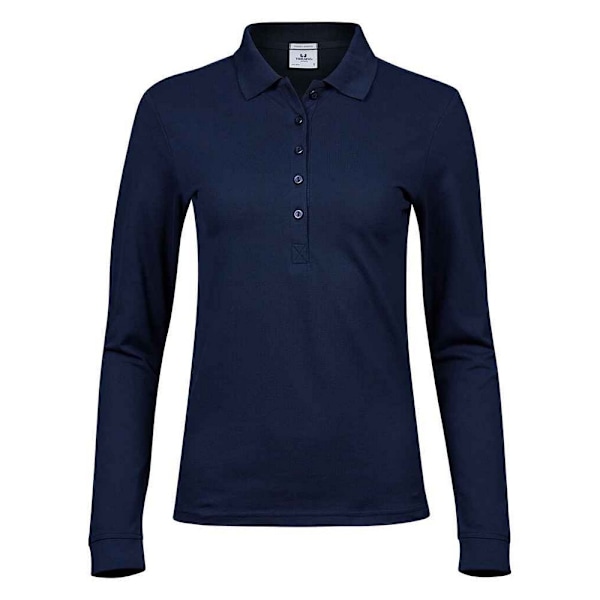 Tee Jays Dam/Kvinnors Lyx Stretch Långärmad Polotröja 3 Navy 3XL