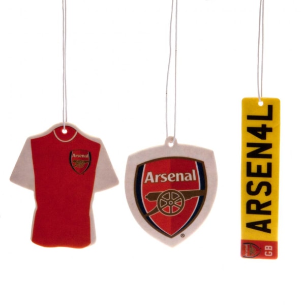 Arsenal FC hängande luftfräschare (3-pack) One Size röd/vit Red/White/Yellow One Size