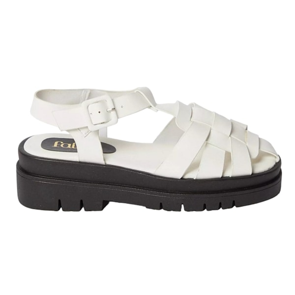 Faith Dam/Dam Mimi Chunky Heel Sandaler 7 UK Vit White 7 UK