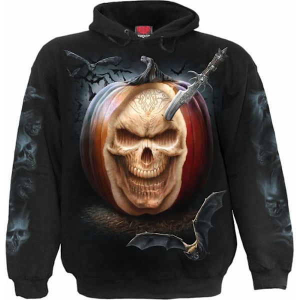 Spiral Direct Unisex Adult Carving Death Hoodie S Svart Black S