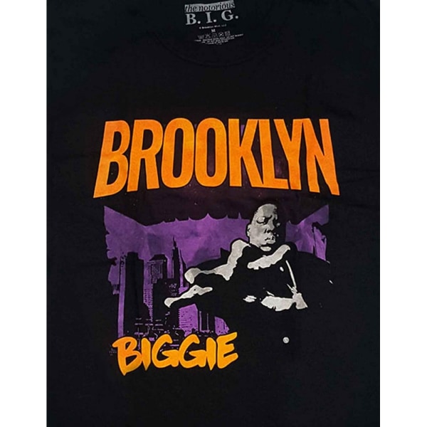 Biggie Smalls Unisex Vuxen Brooklyn T-Shirt XL Svart/Orange Black/Orange XL