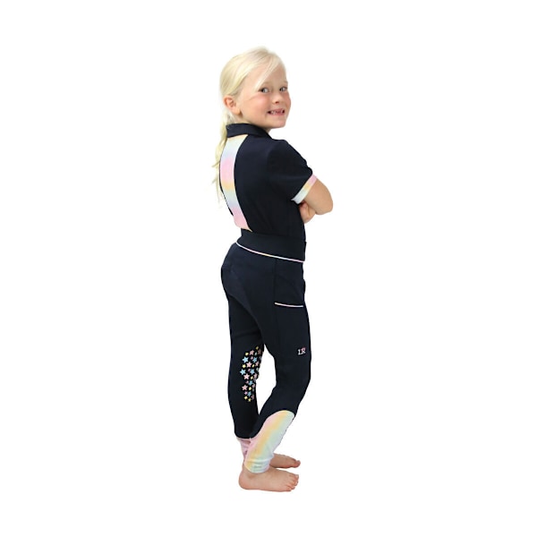 Little Rider Girls Dazzling Dream Polo Shirt 5-6 år Marinblå/Pastell Navy/Pastel 5-6 Years