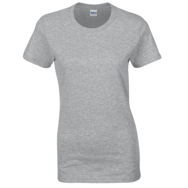 Gildan T-shirt i bomull för dam/dam 18 UK - 20 UK Sports Sports Grey 18 UK - 20 UK