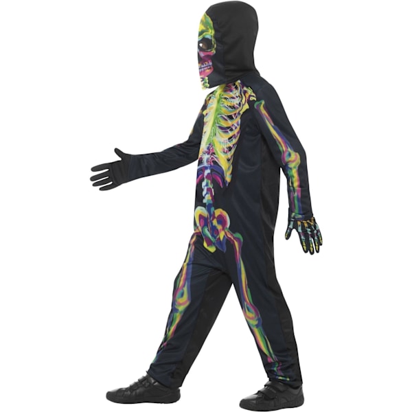 Smiffys Skelett Glow In The Dark Kostymset för Barn 4- Black/Green 4-6 Years