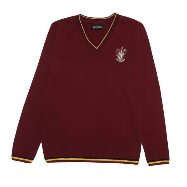 Harry Potter Gryffindor-stickad tröja för barn 11-12 år Maroon/Yellow 11-12 Years