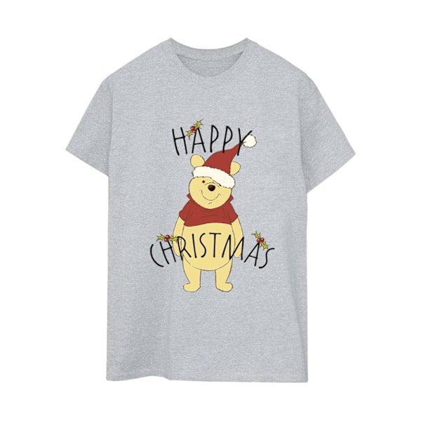 Disney Dam/Damer Winnie The Pooh Happy Christmas Holly Cott Sports Grey 4XL