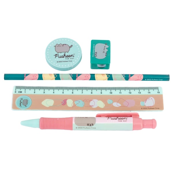 Pusheen Skrivset (5-pack) One Size Pastellgrön/Pastell Pastel Green/Pastel Pink One Size