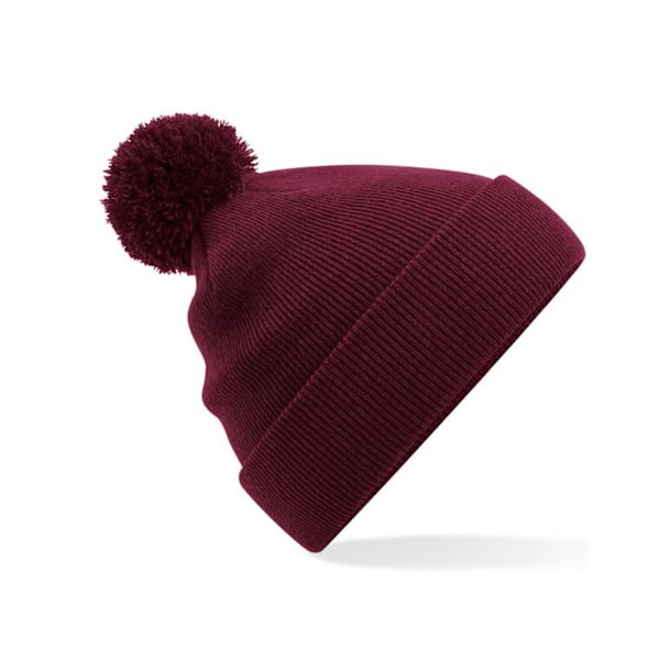 Beechfield Original Pom Pom Beanie One Size Burgundy Burgundy One Size