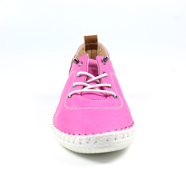 Lunar Dam/Dam St Ives Läder Plimsolls 7 UK Fuchsia Fuchsia 7 UK