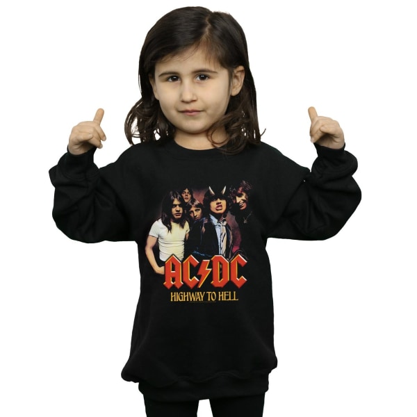 ACDC Girls Highway To Hell Group Sweatshirt 5-6 Years Black Black 5-6 Years