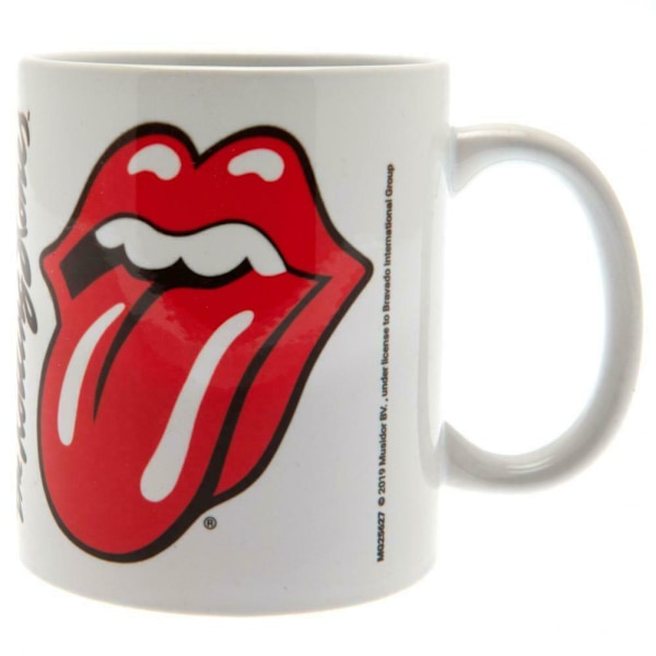 The Rolling Stones Lips Mug En Storlek Vit White One Size