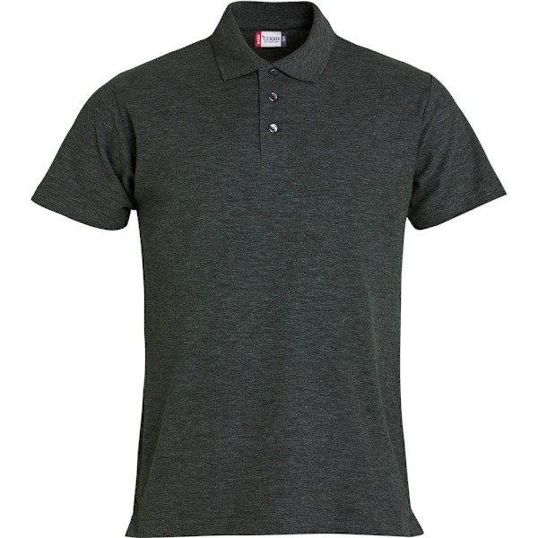 Clique Herr Basic Melange Poloshirt XXL Antracit Anthracite XXL