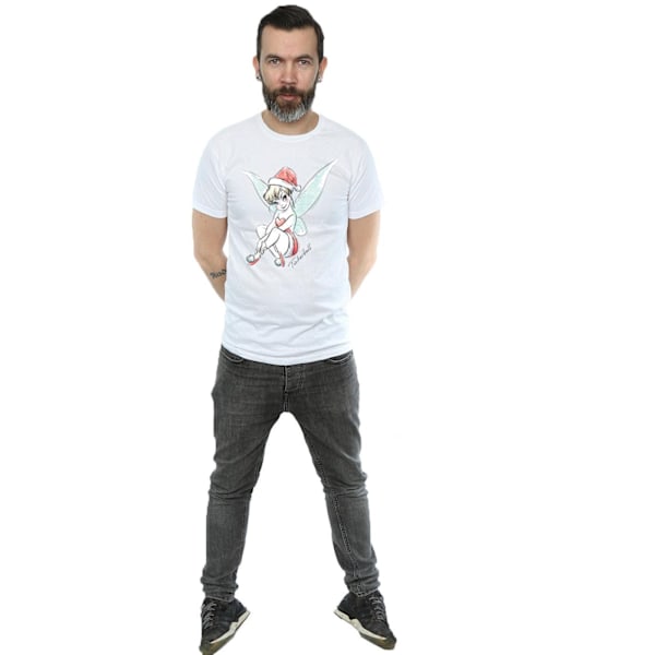 Disney Mens Tinkerbell Julfe T-Shirt 3XL Vit White 3XL