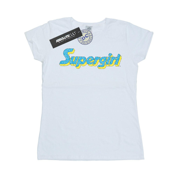 DC Comics Dam/Kvinnor Supergirl Crackle Logo Bomull T-shirt M White M