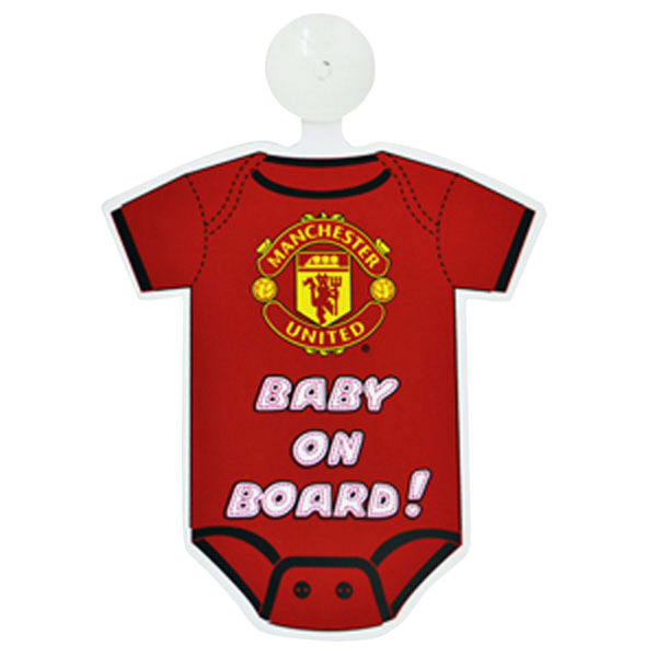 Manchester United FC:s officiella fotbollsutrustning Baby On Board Car Wi Red One Size