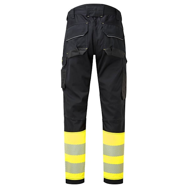 Portwest PW3 FR Modaflame Varsel Holsterfickabyxor för män 3 Yellow/Black 36R