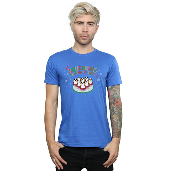Star Wars The Last Jedi Porgs Squeaking Through The Snow T-shirt för män Royal Blue S
