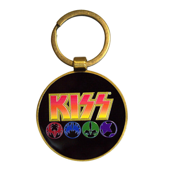 Kiss Army / Logotyp & Ikoner Dubbelsidig Nyckelring En Storlek Svart/Multi Black/Multicoloured One Size